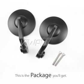 Bob black bar end mirrors for M6 threaded handlebars