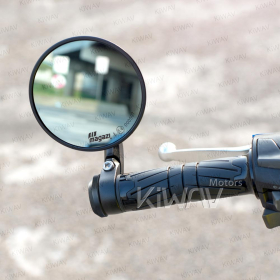 Bob black bar end mirrors compatible with BMW