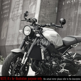 バーエンドミラー　ボブ　黒　16mmネジ式　ヤマハ用