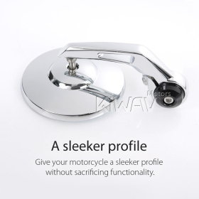 Bob chrome bar end mirrors compatible with Yamaha