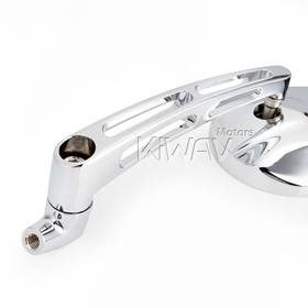 バイクミラー　スターク　黒　M10 5/16"　バイク　ハーレーに汎用