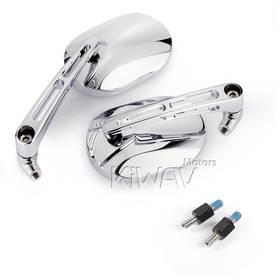 バイクミラー　スターク　クロム　5/16"-24　ハーレー　Street 500/750用