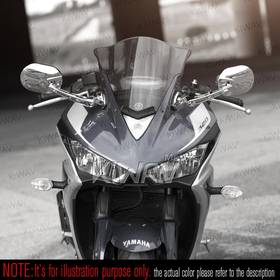 Stark chrome fairing mount mirrors w/ black adapter