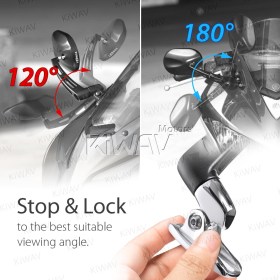 Stark black fairing mount mirrors w/ chrome adapter