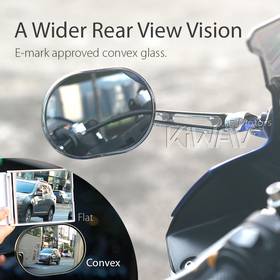 Stark chrome fairing mount mirrors w/ chrome adapter