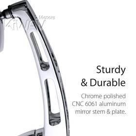 Stark chrome fairing mount mirrors w/ chrome adapter