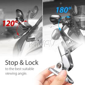 Stark chrome fairing mount mirrors w/ chrome adapter