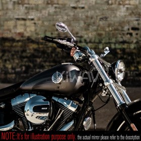 Ultra chrome mirrors compatible with M10 metric bike & Harley Davidson