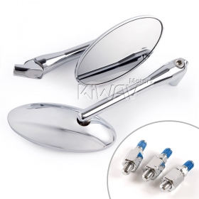 Ultra chrome mirrors for 8mm scooters and motorcycles