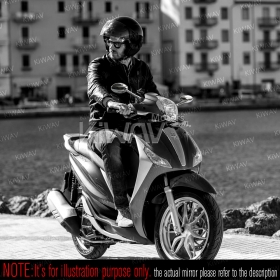 Ultra chrome mirrors for 8mm scooters and motorcycles