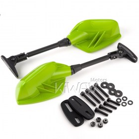 Fin green fairing mount mirrors for sportsbike