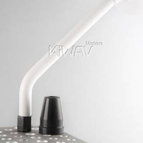 Roundie white mirrors compatible with M10 metric bike & Harley Davidson
