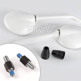 Roundie white mirrors compatible with BMW