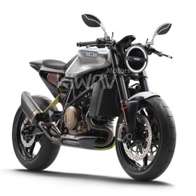 Orca silver & black mirrors for M10 metric bike