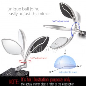 Orca silver & black mirrors compatible with BMW