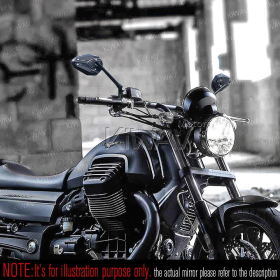 ViperII black mirrors compatible with M10 metric bike & Harley Davidson