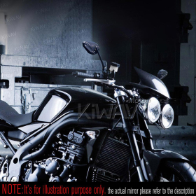 ViperII black mirrors compatible with M10 metric bike & Harley Davidson