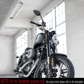 ViperII black mirrors compatible with M10 metric bike & Harley Davidson