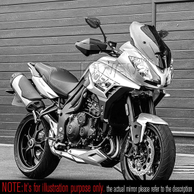 ViperII black mirrors compatible with M10 metric bike & Harley Davidson