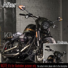 ViperII red mirrors compatible with M10 metric bike & Harley Davidson