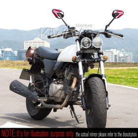 ViperII red mirrors compatible with M10 metric bike & Harley Davidson