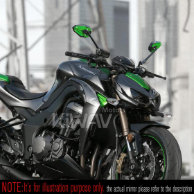 ViperII all green rear view mirrors universal fit for 10mm mirror thread and Harley Davidson