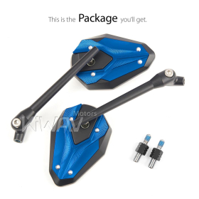 ViperII all blue mirrors for BMW 10mm 1.5 pitch