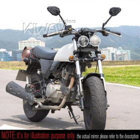 バイクミラー　バイパーII　黒　M8　スクーターに汎用