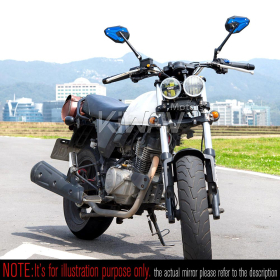 ViperII all blue mirrors for 8mm scooters and motorcycles