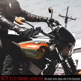 ViperII orange mirrors compatible with Harley Davidson Street 500/750