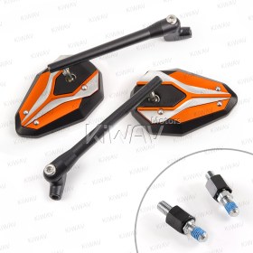 ViperII orange mirrors compatible with Harley Davidson Street 500/750