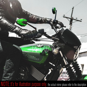 ViperII all green rear view mirrors compatible with Harley Davidson Street 500/ 750