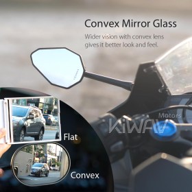 ViperII orange fairing mount mirrors w/ black adapter