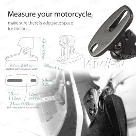 ViperII orange fairing mount mirrors w/ black adapter