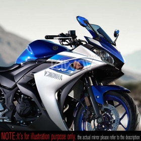 ViperII all blue fairing mount mirrors w/ black adapter