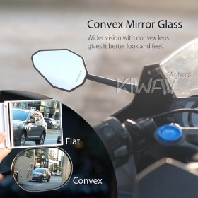 ViperII red fairing mount mirrors w/ chrome adapter