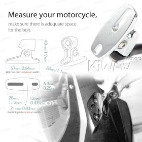 ViperII red fairing mount mirrors w/ chrome adapter