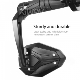ViperII all black bar end mirrors for M6 threaded handlebars