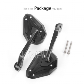 ViperII all black bar end mirrors for M6 threaded handlebars