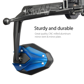 ViperII all blue bar end mirrors for M6 threaded handlebars