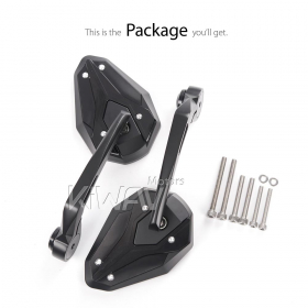ViperII black bar end mirrors compatible with Triumph air-cooled motorcycles
