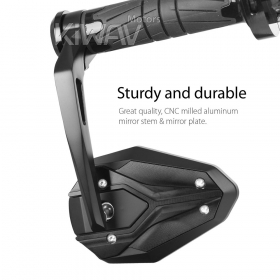 ViperII black bar end mirrors compatible with BMW