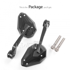 ViperII black bar end mirrors compatible with BMW