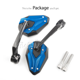 ViperII all blue bar end mirrors compatible with BMW