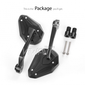 ViperII black bar end mirrors compatible with Yamaha