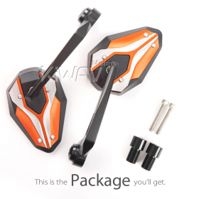 ViperII orange bar end mirrors compatible with Yamaha