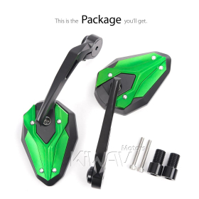 ViperII all green bar end mirrors compatible with Yamaha