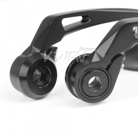 Retro black bar end mirrors compatible with BMW