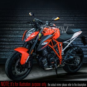 Lucifer black LED mirrors for M10 metric bike