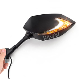 Lucifer black LED mirrors for 8mm scooters and motorcycles